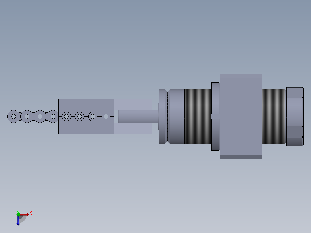 链夹和调节系统俯视图