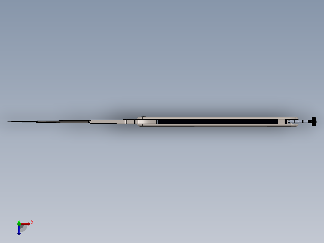 折叠刀、刀俯视图