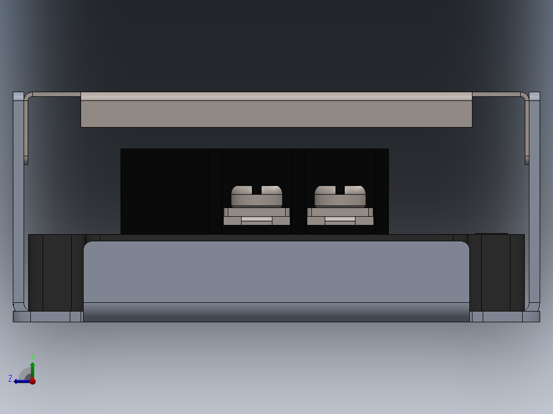 A0003323-RSD-60系列 60W 40至160V输入 24V输出 2.5A 封闭式铁路直流直流转换器右视图