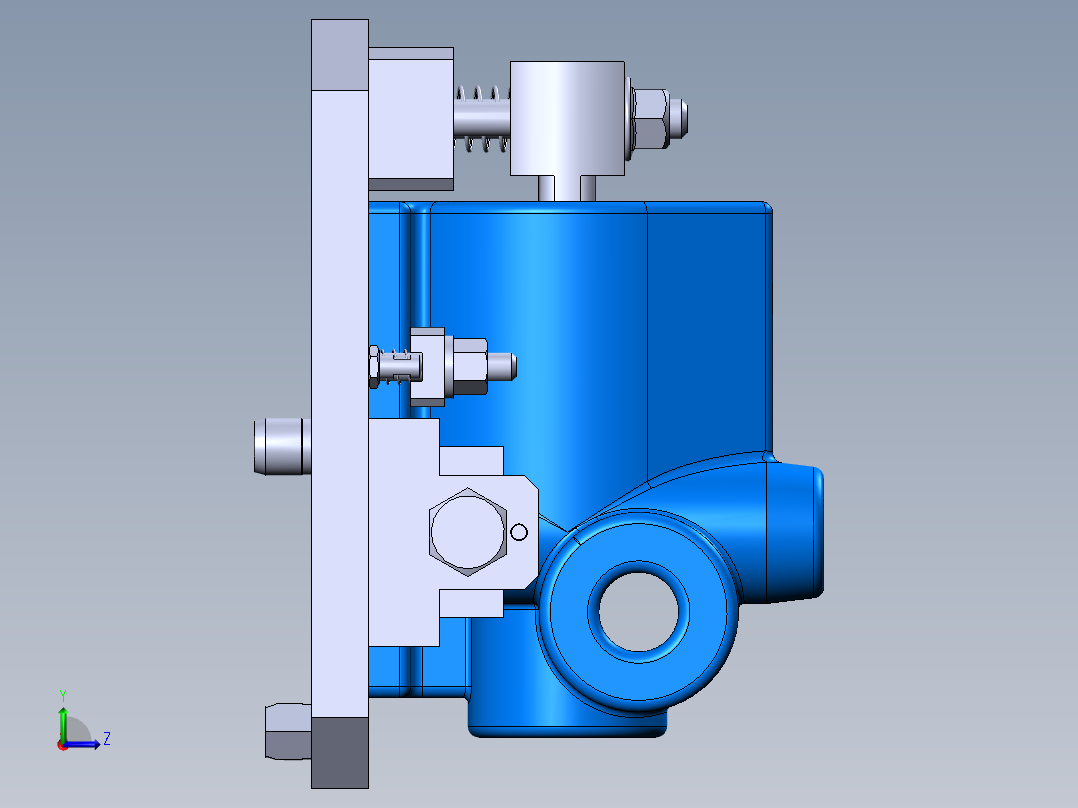 工件定位夹具01左视图