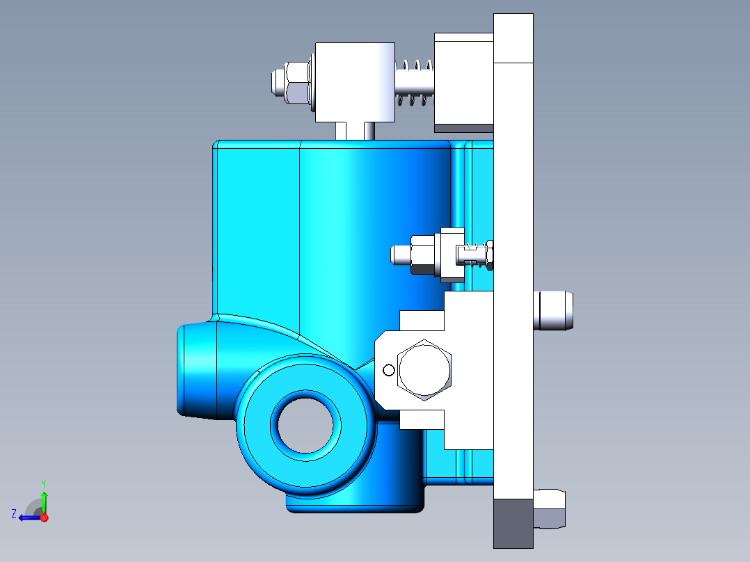 工件定位夹具01右视图