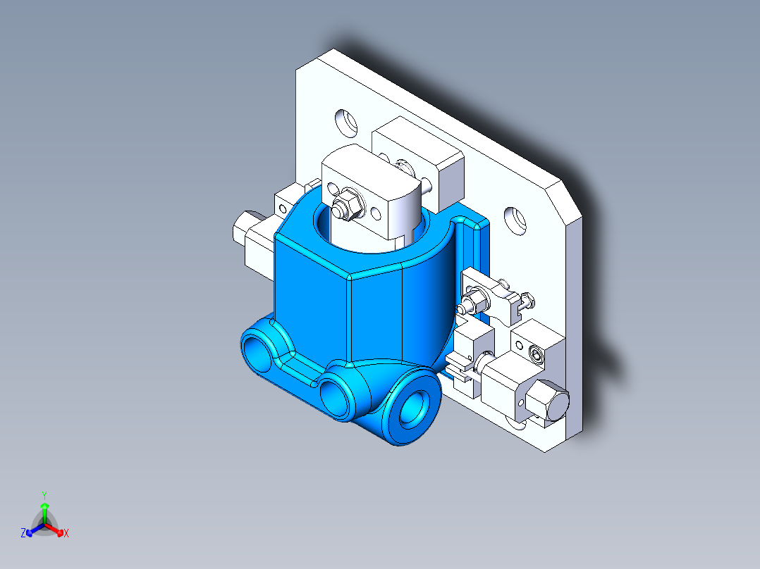 工件定位夹具01正等轴测图
