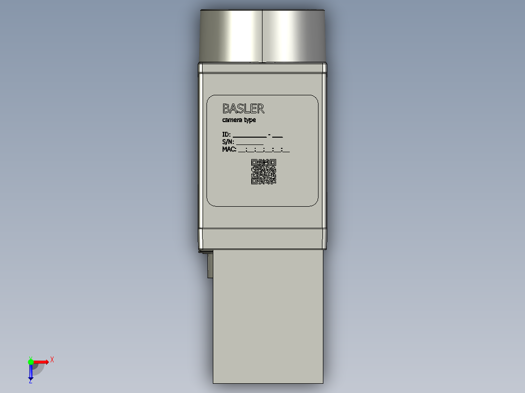 相机Basler acA2500-14gc俯视图