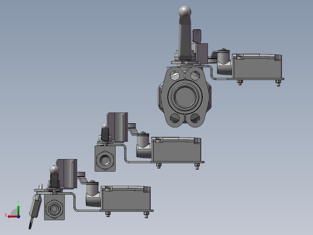 3款KHB-12SR双向球阀后视图