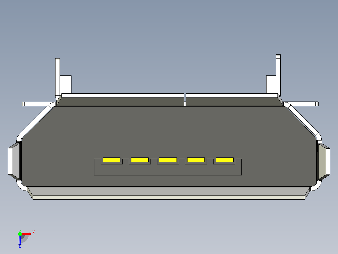 微型USB-socket-13俯视图