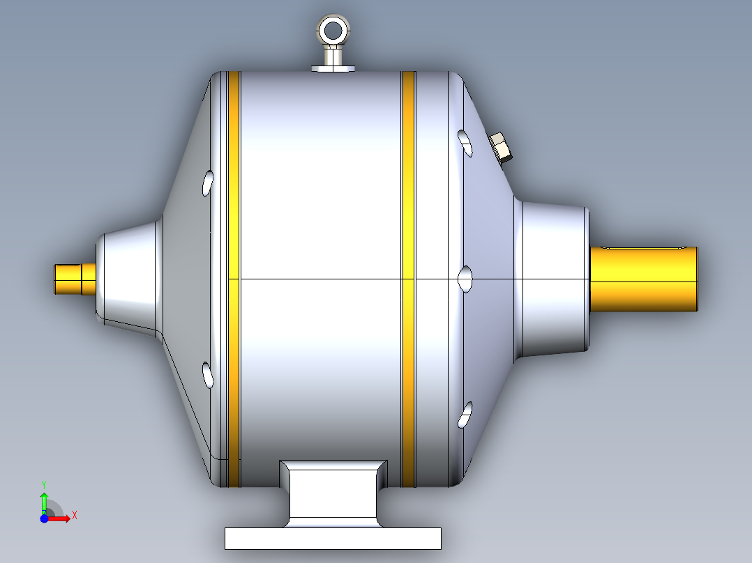 两级行星齿轮箱前视图