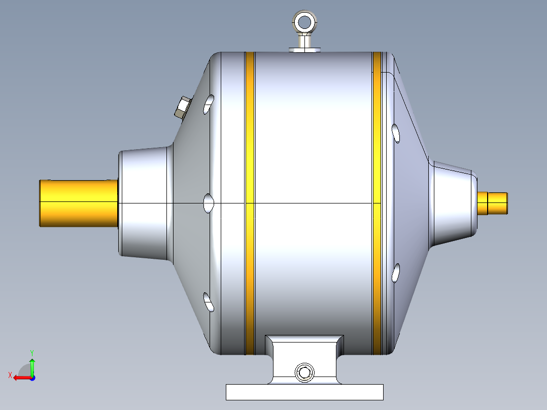 两级行星齿轮箱后视图