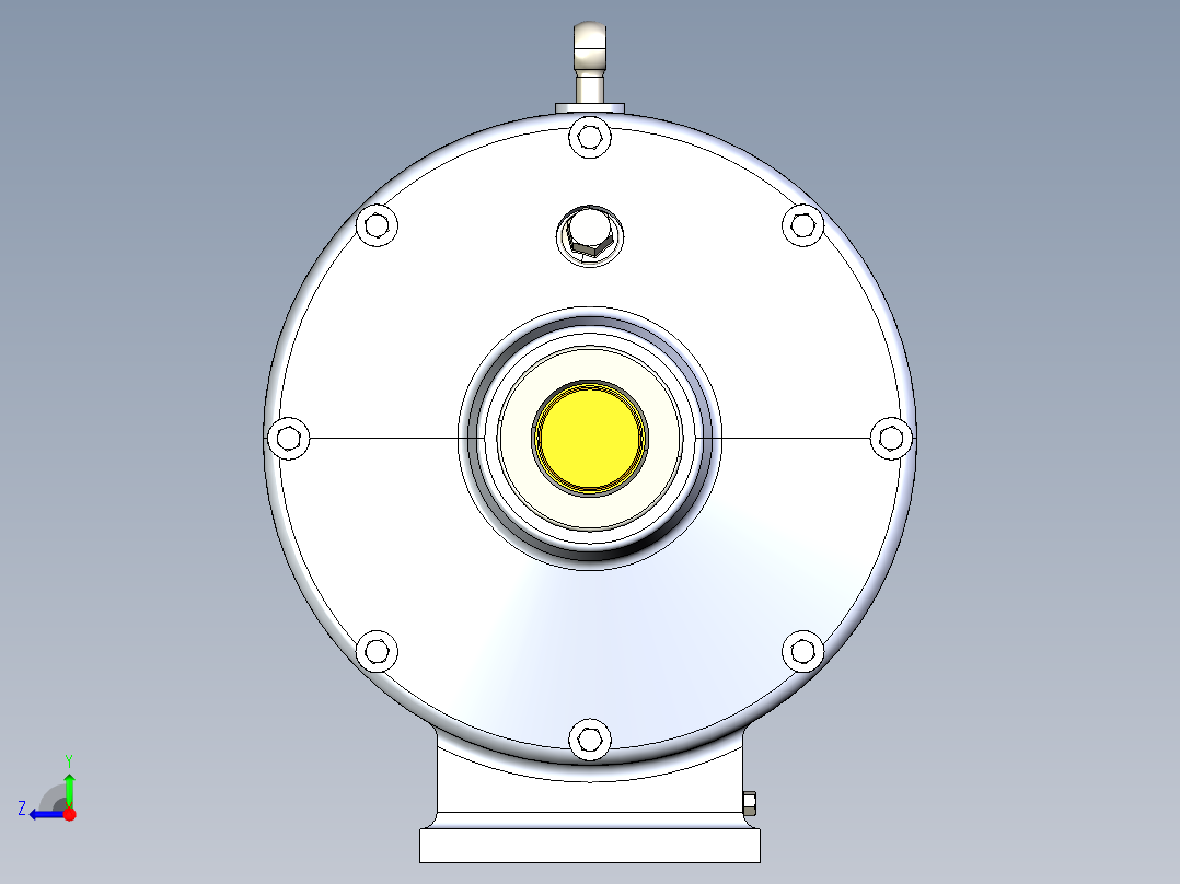 两级行星齿轮箱右视图