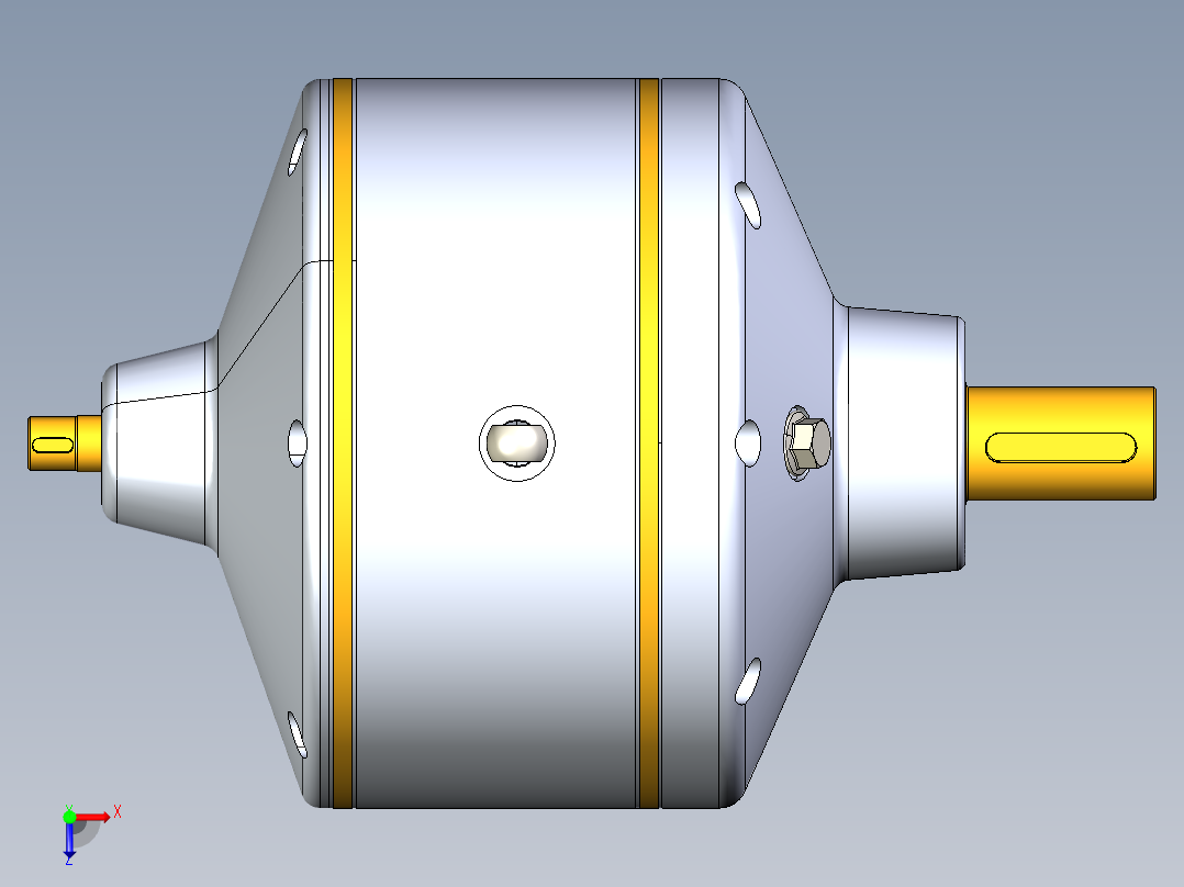 两级行星齿轮箱俯视图