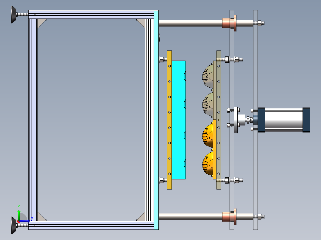N95杯型口罩机左视图