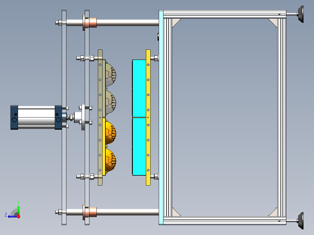 N95杯型口罩机右视图
