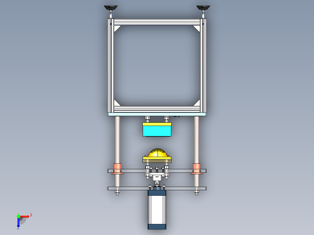 N95杯型口罩机俯视图