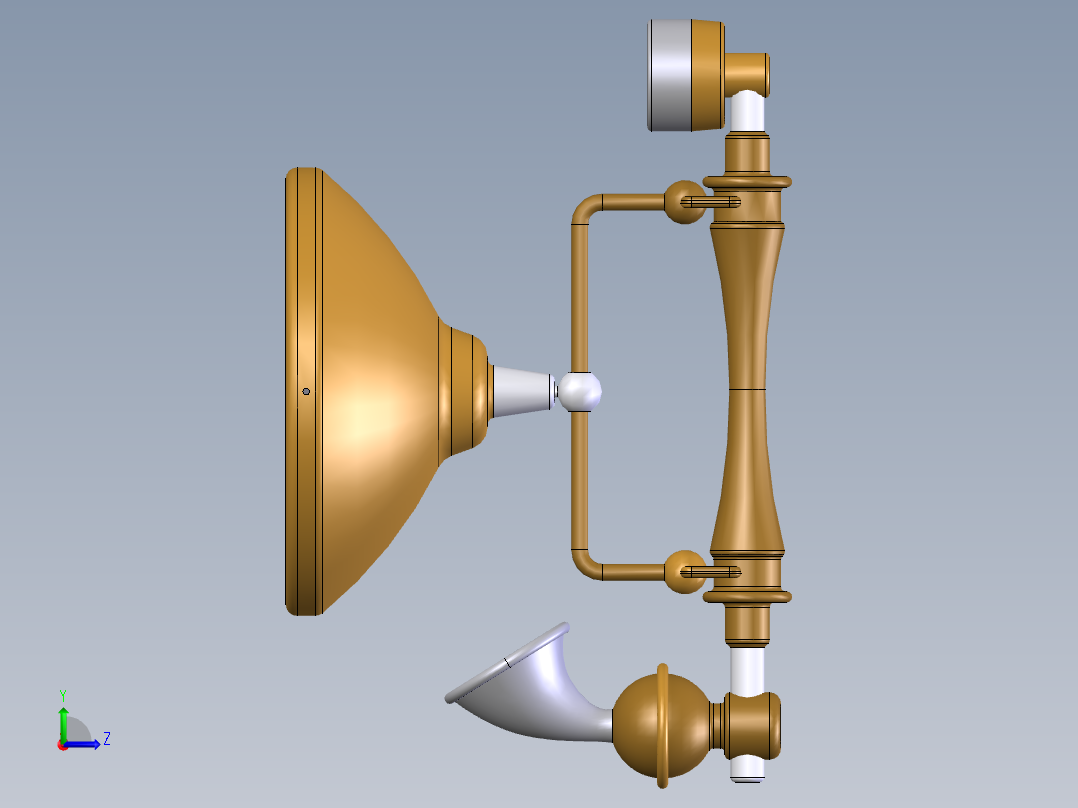 复古电话机左视图