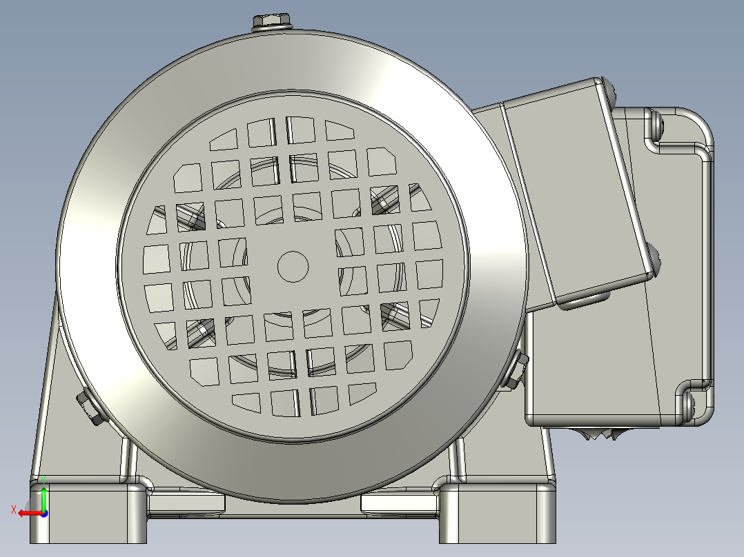 SH10-01AB100w3速比键槽6X6接线盒在下面后视图