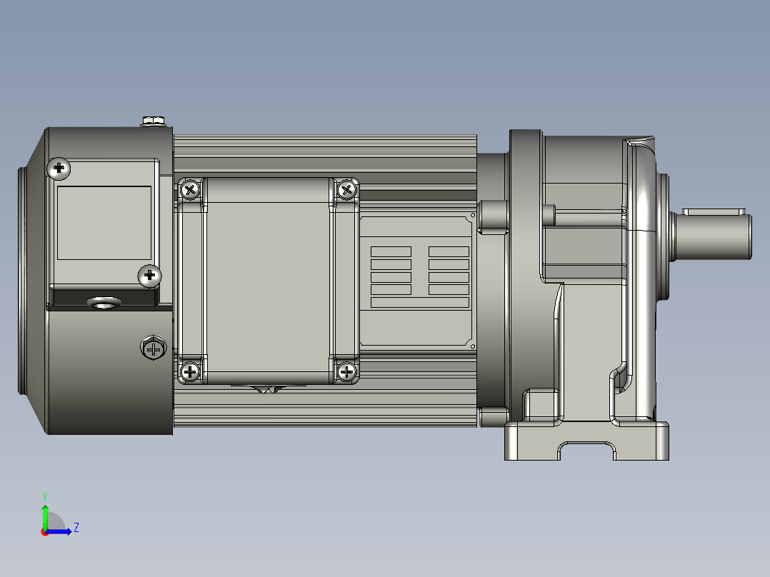 SH10-01AB100w3速比键槽6X6接线盒在下面左视图
