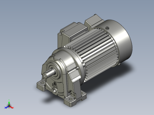 SH10-01AB100w3速比键槽6X6接线盒在下面正等轴测缩略图