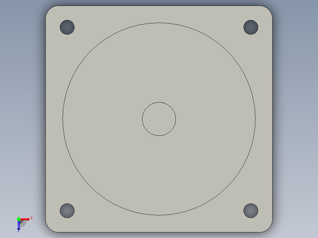 86HS85步进电机俯视图