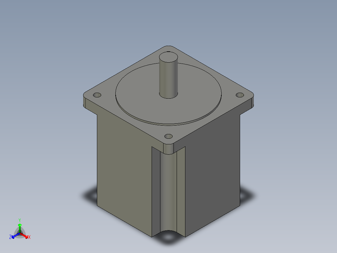 86HS85步进电机正等轴测图
