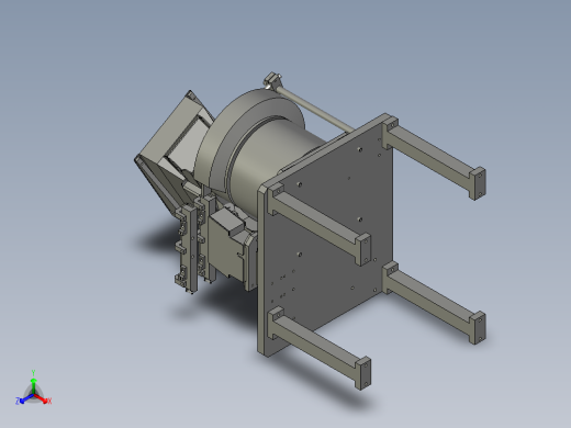 铁芯料斗部件正等轴测缩略图