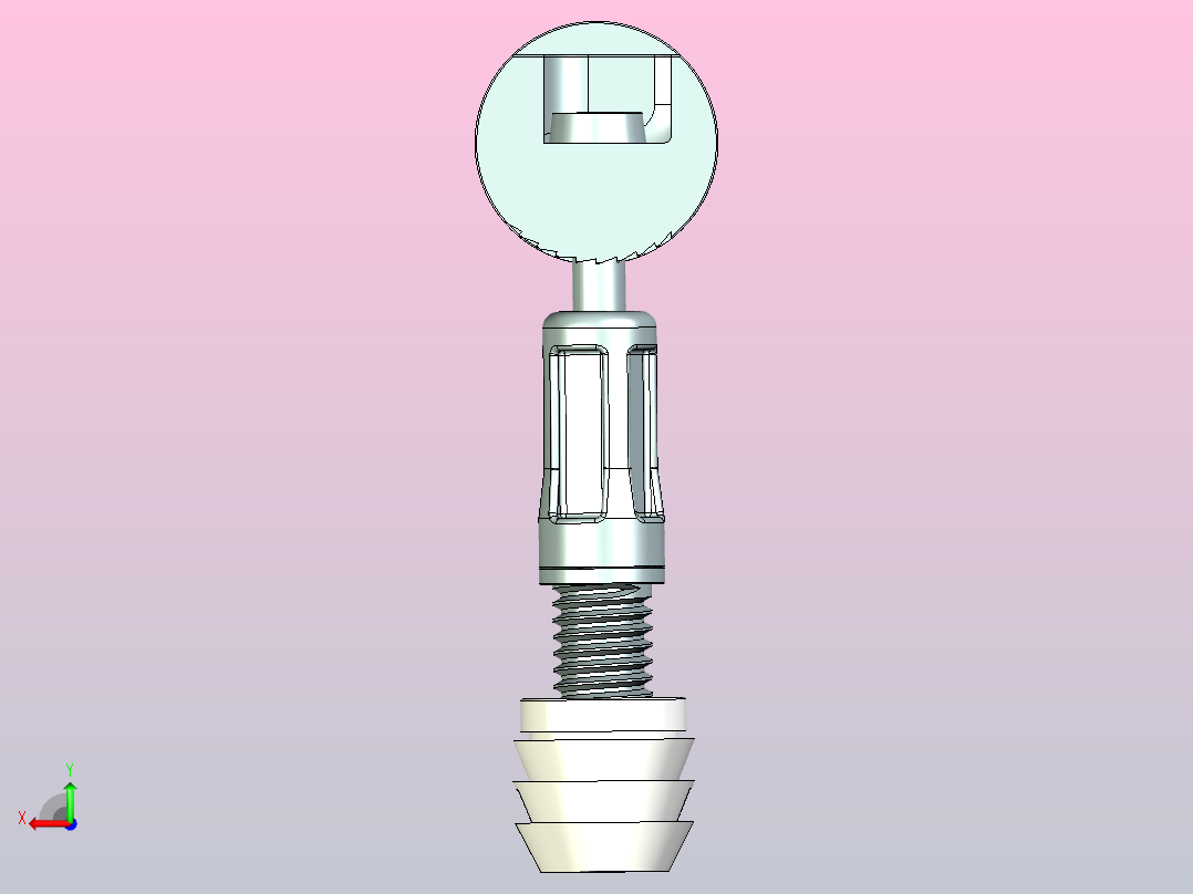 偏心家具连接器后视图