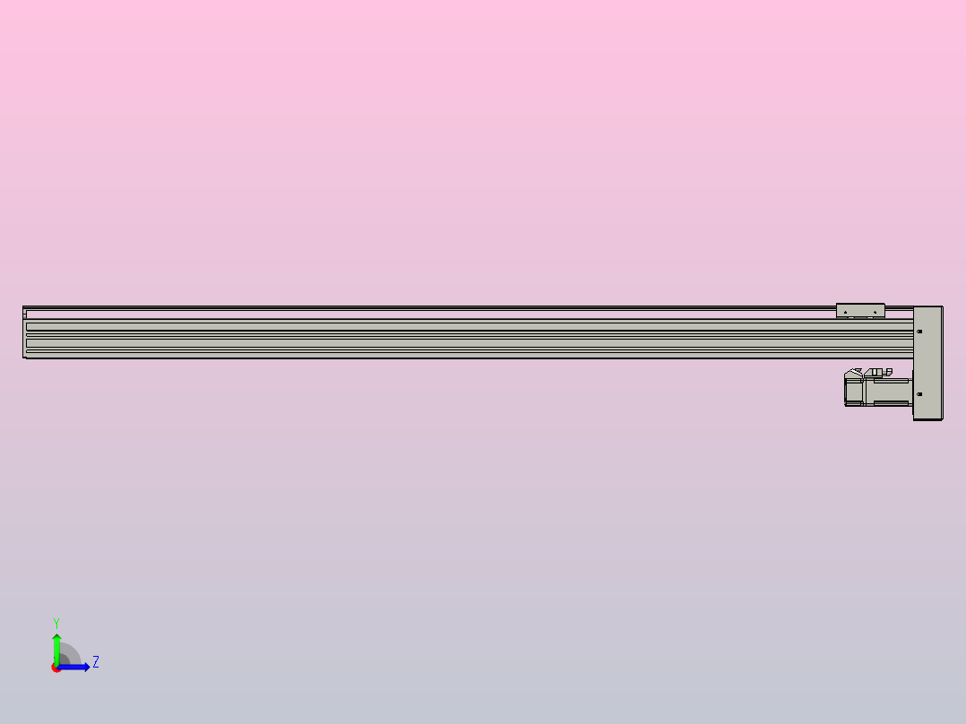 日规模组半封闭丝杆TPA-HNR-65S-1610C-L1050-M-Y-P10-N3左视图