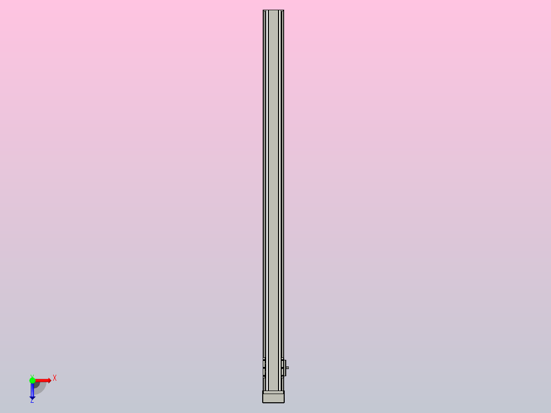 日规模组半封闭丝杆TPA-HNR-65S-1610C-L1050-M-Y-P10-N3俯视图