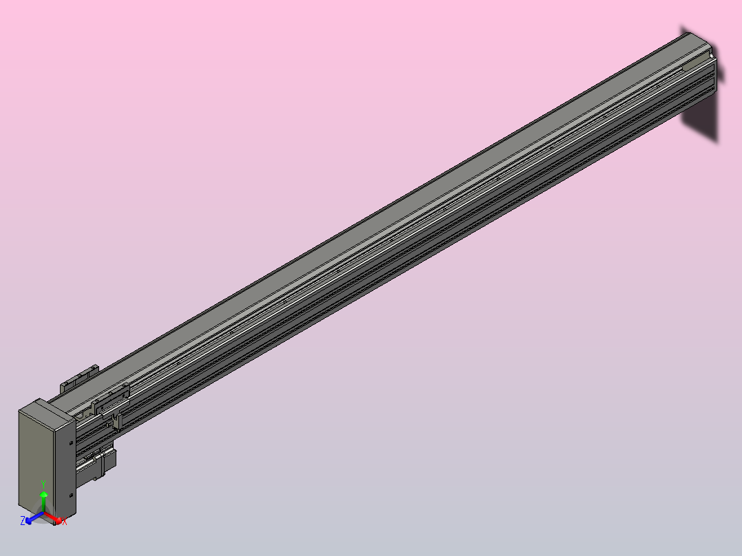 日规模组半封闭丝杆TPA-HNR-65S-1610C-L1050-M-Y-P10-N3正等轴测图