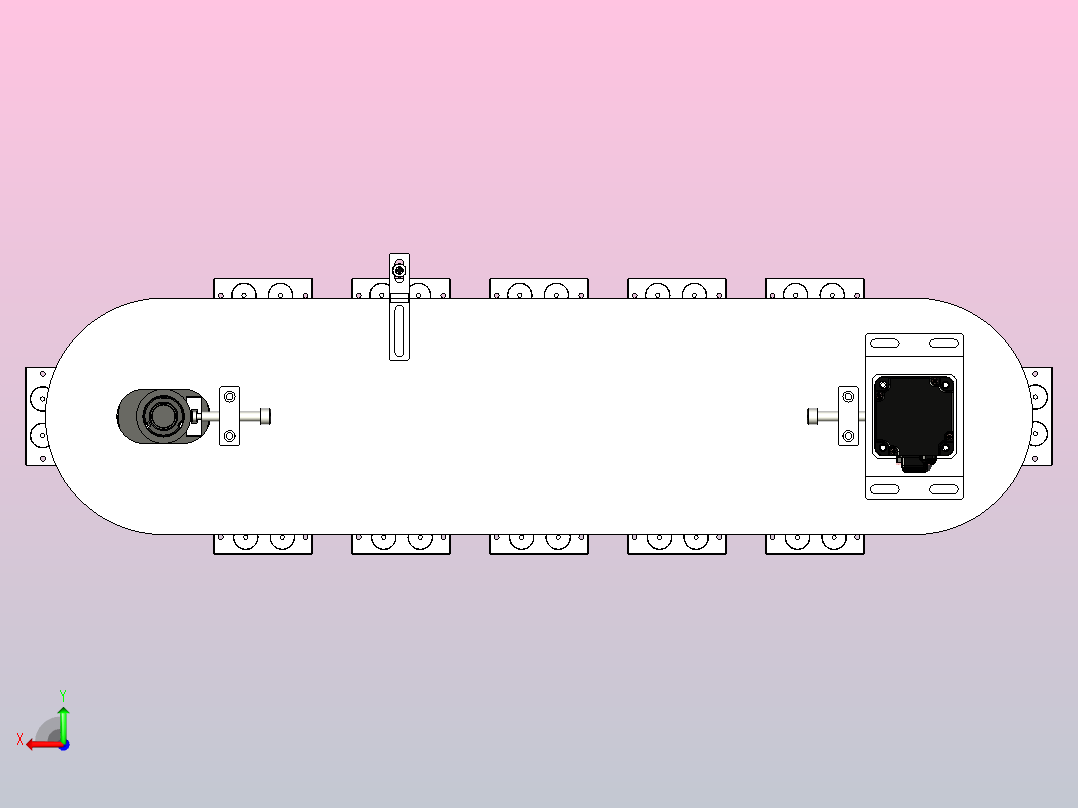 V25-200椭圆同步带环形导轨（型材）后视图