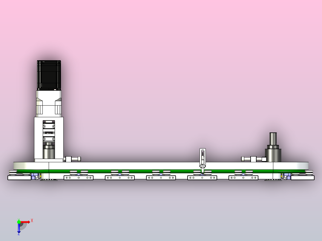 V25-200椭圆同步带环形导轨（型材）俯视图