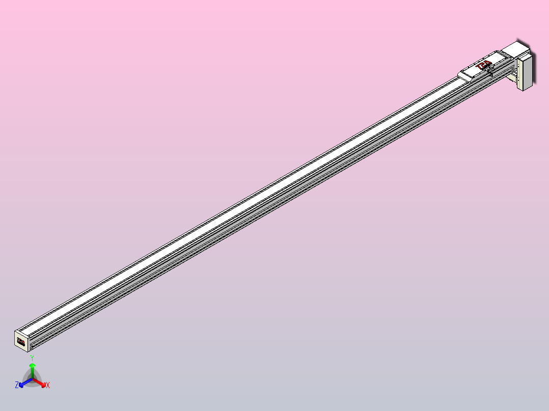 伺服电机集成皮带传动直线执行器TPA-OCB-120-224-L3750-LP-P75-N3主视图