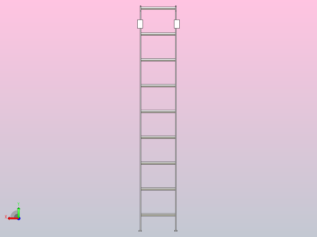 参数化梯子后视图