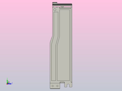 P系列交流伺服驱动器P100 3D模型左视缩略图