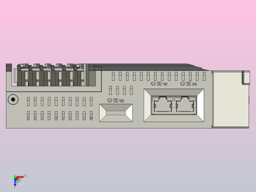 P系列交流伺服驱动器P100 3D模型俯视缩略图