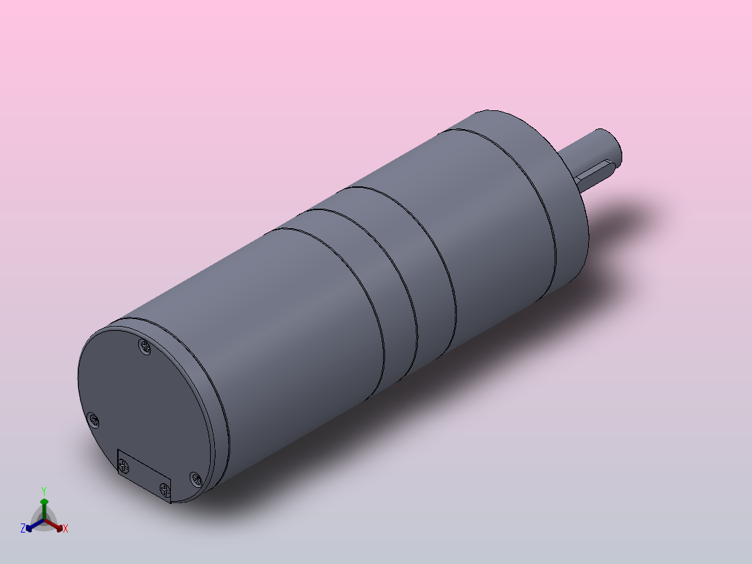 传动型行星减速电机52ZPN无刷三级减速主视图