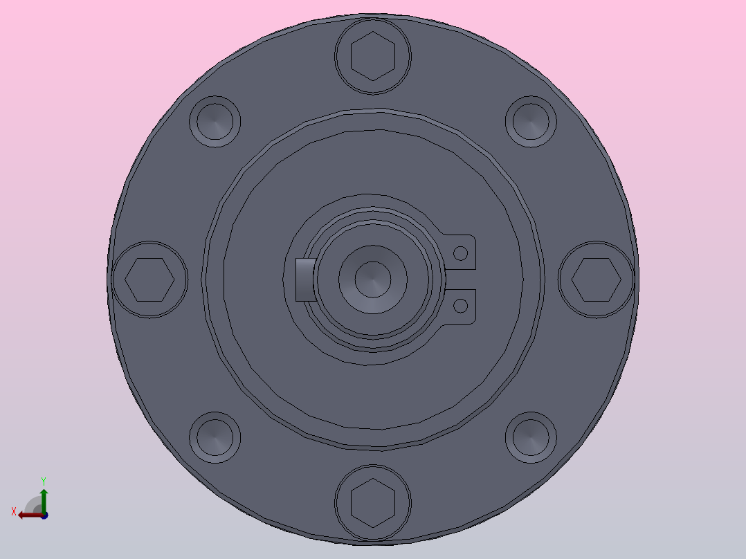 传动型行星减速电机52ZPN无刷三级减速后视图