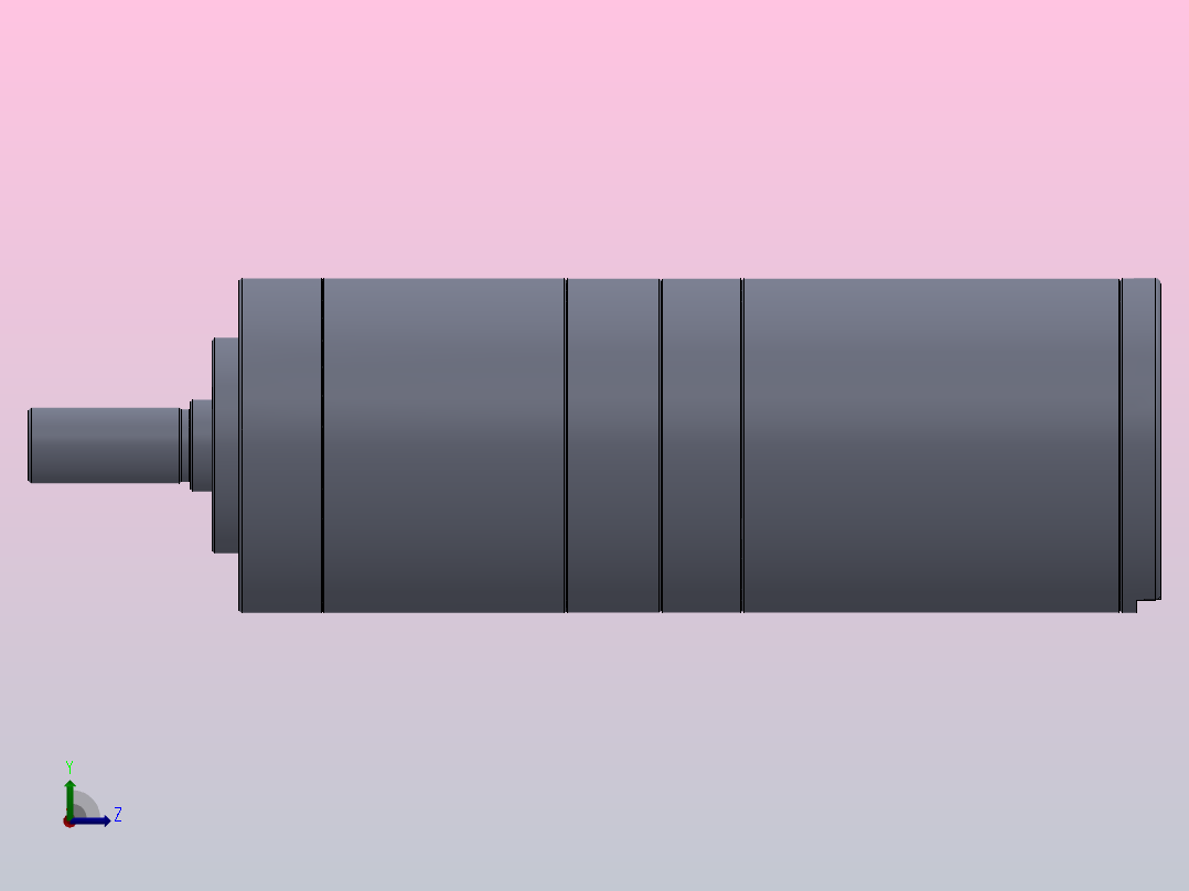 传动型行星减速电机52ZPN无刷三级减速左视图