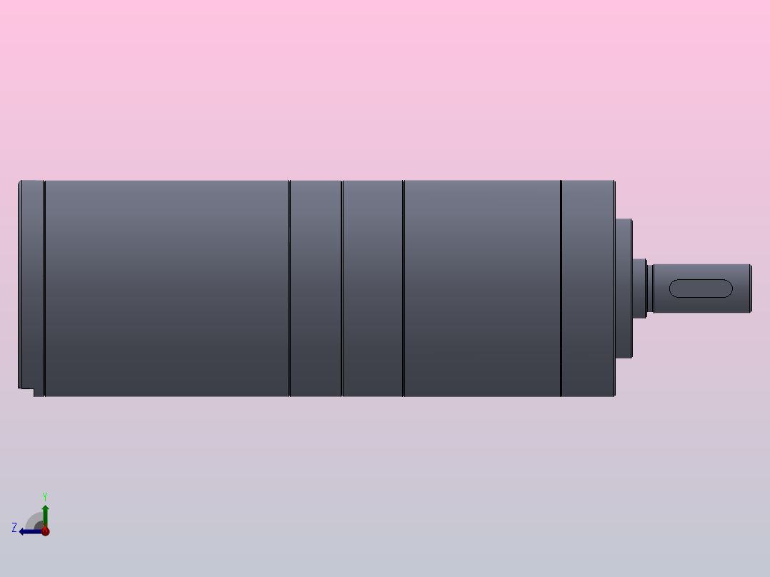 传动型行星减速电机52ZPN无刷三级减速右视图