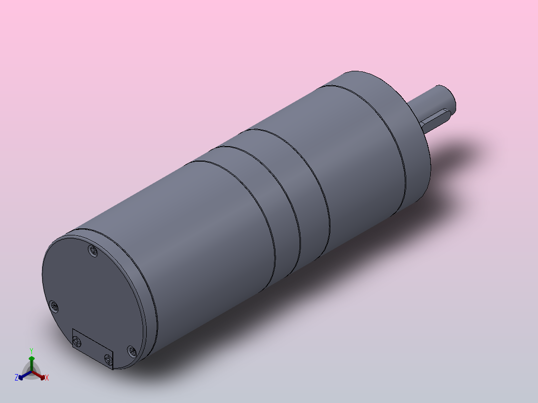 传动型行星减速电机52ZPN无刷三级减速正等轴测图