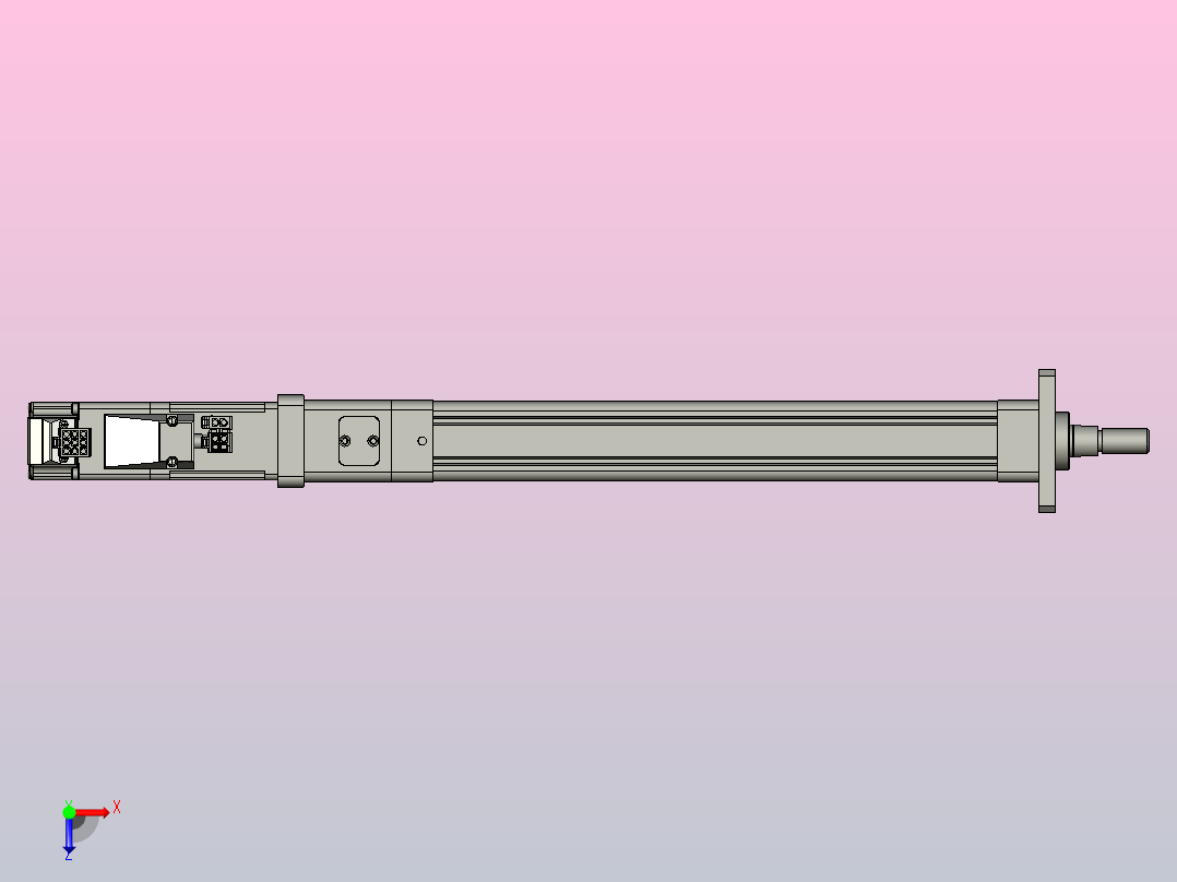 轻载电动缸TPA-ESR25-1002C-L200-M-FA-W-P10-C3俯视图