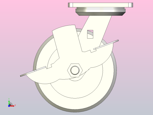 重载型(400~500kg)万向带侧轮刹型脚轮[CAQC150-TB]前视缩略图