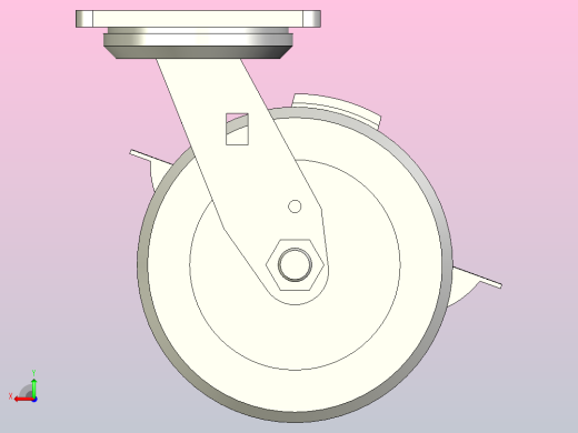 重载型(400~500kg)万向带侧轮刹型脚轮[CAQC150-TB]后视缩略图
