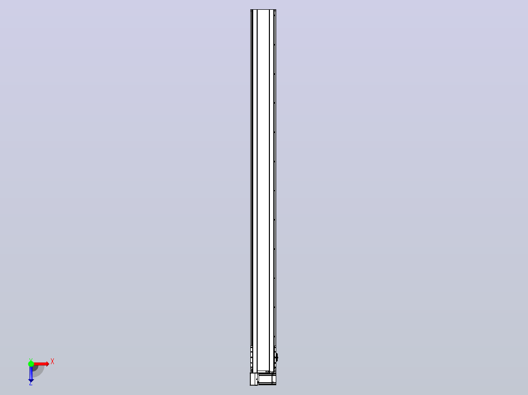 皮带直线轴半封闭可选导轨TPA-HNB-175D-140-L2200-LU-C-P75-N3俯视图