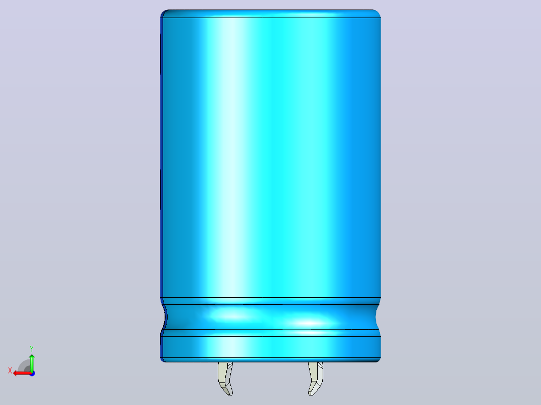 25 x 40蓝色BLUE1底片电解电容器后视图