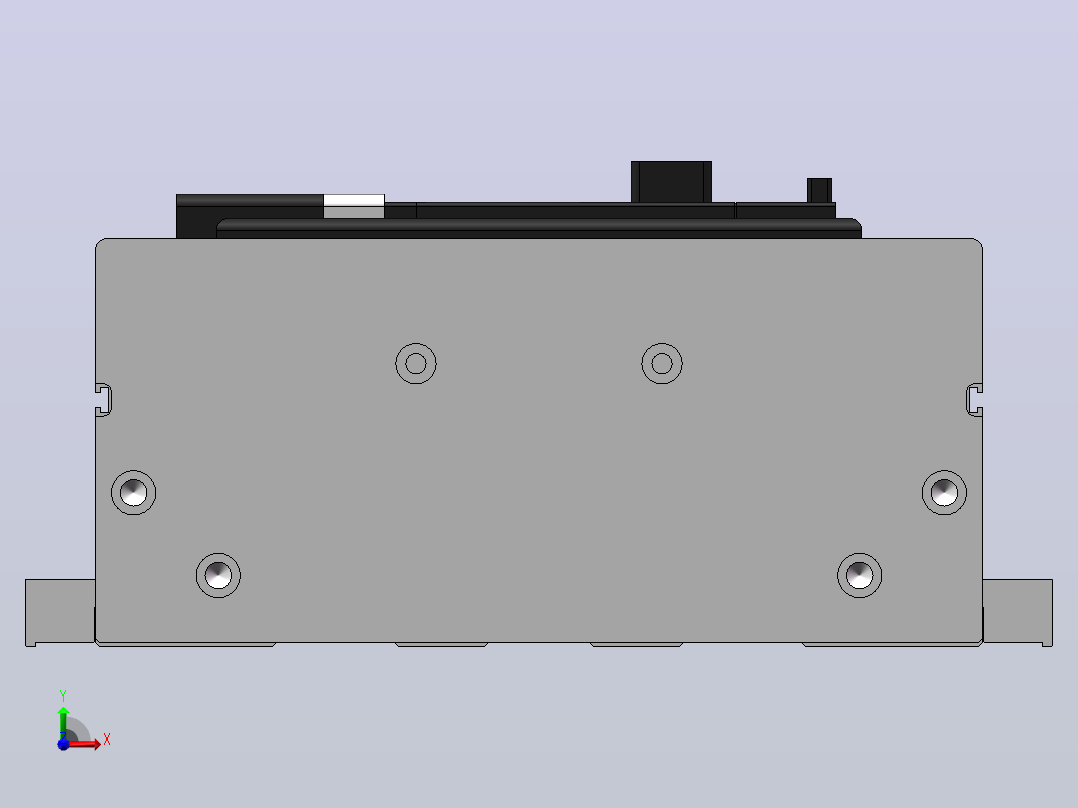 DMB220-LBCR同步带模组直线模组（电机左后折）[DMS220-L45S300-DT750-C2D-LBCR]前视图