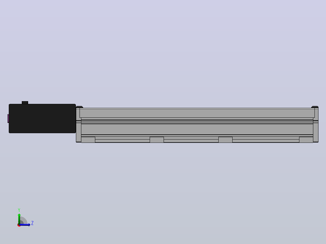 DMB220-LBCR同步带模组直线模组（电机左后折）[DMS220-L45S300-DT750-C2D-LBCR]左视图