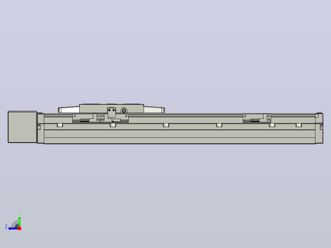 TH12-L300-B5-BC轨道内嵌式模组滑台右视图