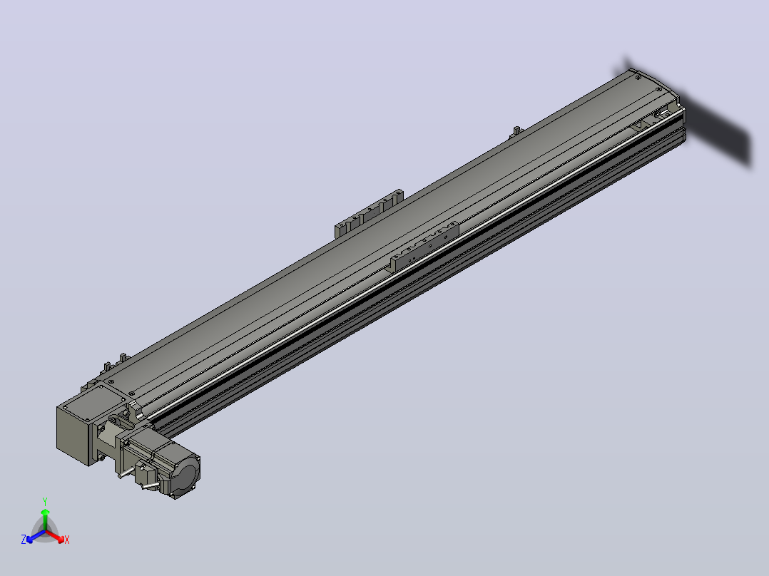 MT120BT半封闭皮带滑台[MT120BT.L100.800.LT.P40.C3]正等轴测图