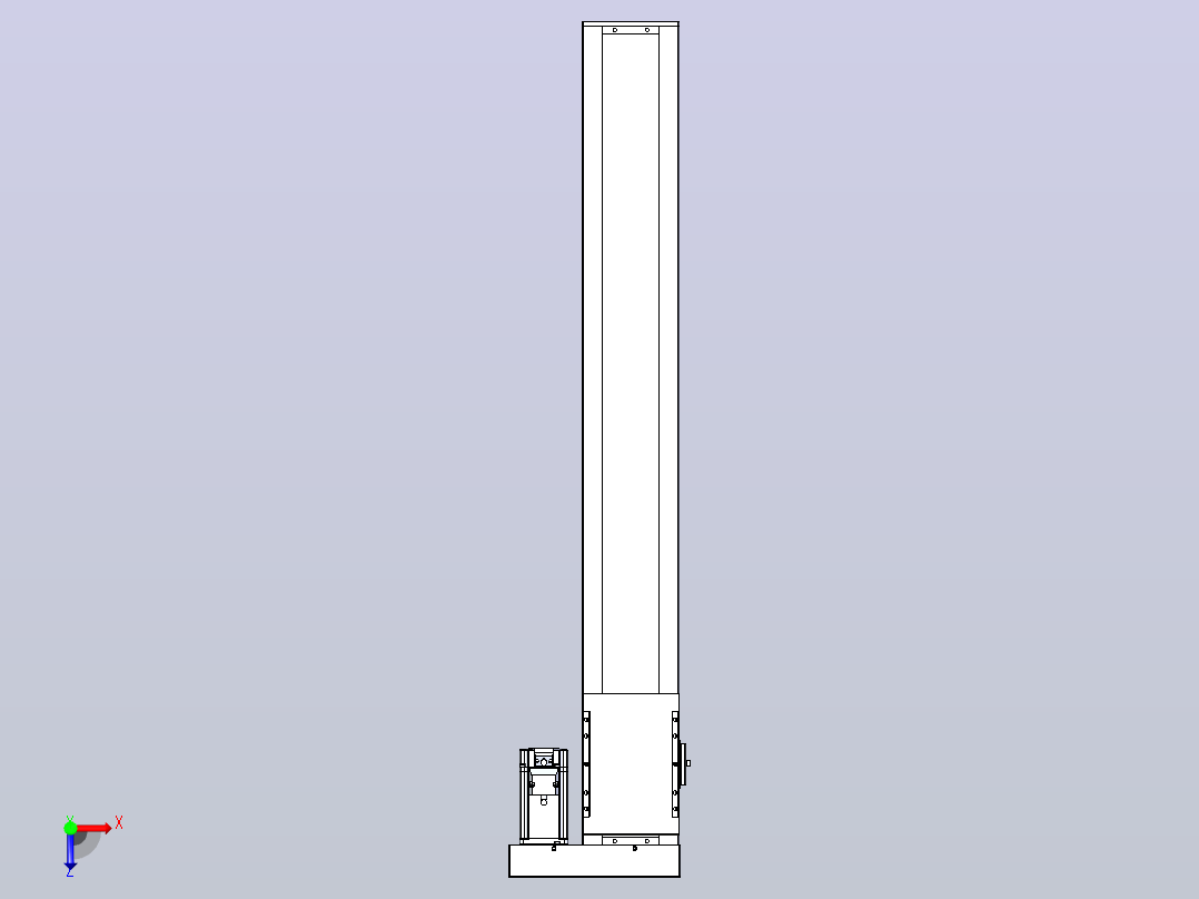 滚珠丝杠直线轴带导轨全封闭TPA-HCR-120D-1610C-L800-ML-C-P40-N3俯视图