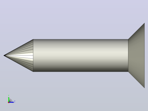 GB846_CZ-85 Z型槽C型沉头自攻螺钉左视缩略图