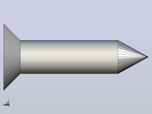 GB846_CZ-85 Z型槽C型沉头自攻螺钉右视缩略图